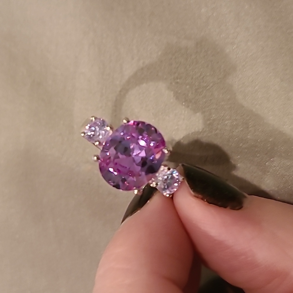 Cubic zirconia sterling silver ring - Picture 5 of 8